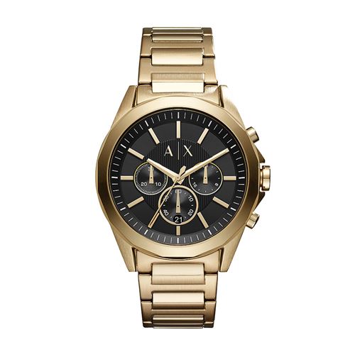 Montre Armani Exchange chronographe en acier inoxydable dorée pour homme AX2611