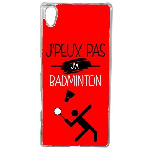 Coque j peux pas j ai badminton 6 compatible sony xperia z4 transparent