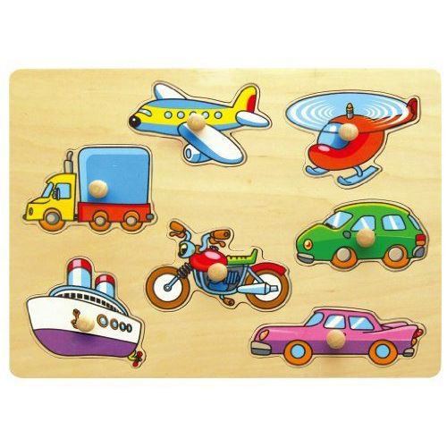 Sapin malin - sm58900 - puzzle - encastrement à boutons - les véhicules