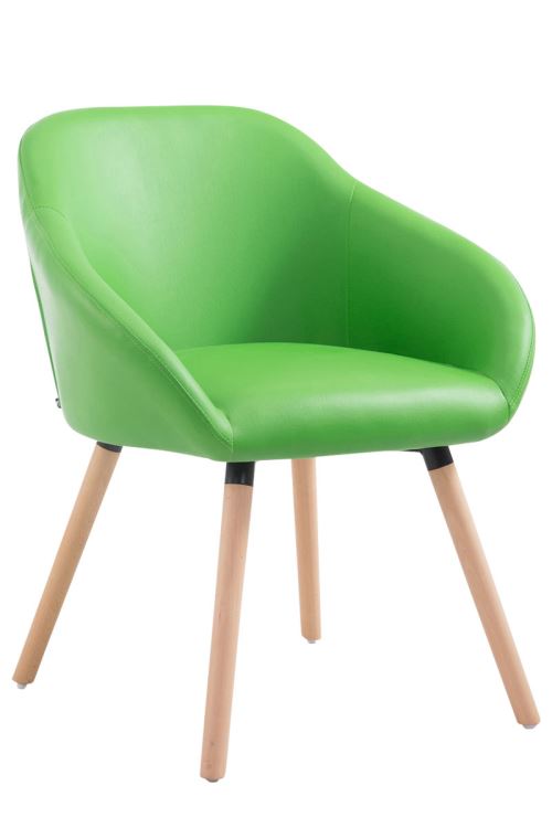 Chaise de salle à manger HAMBURG similicuir , Vert/Nature