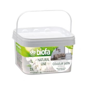 Biofa Peinture Murale Naturelle Monocouche 25 L Gris Metal