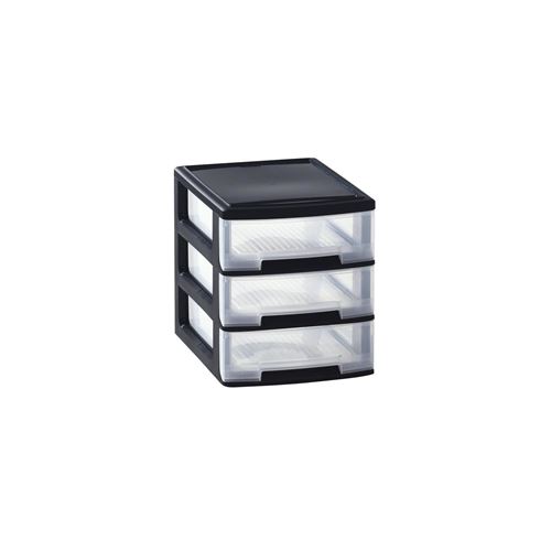 Allibert tour de rangement 3 tiroirs babel format a4 3x5 l