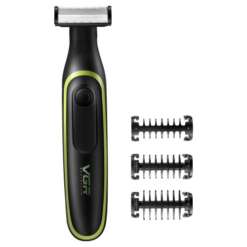 VGR Rasoir Electrique avec 3 Sabots pour Barbe Imperméable Charge USB