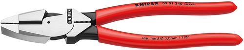 KNIPEX 09 01 240 Pince universelle pour câbles modèle américain noire atramentisée gainées en plastique antidérapant 240 mm