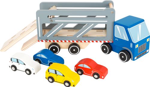 Small Foot porte-auto en bois bleu/gris 33 x 9 x 13 x 13 cm
