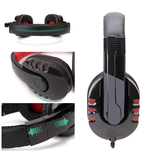 USB filaire stéréo 3,5 mm Gaming Headset Casque avec micro pour PC portable Téléphone