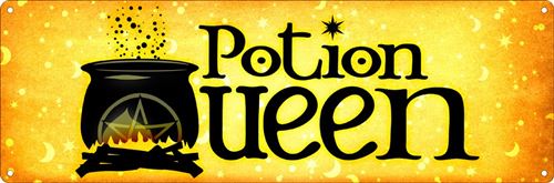 Plaque murale en métal Potion Queen 30.5 x 10.1cm
