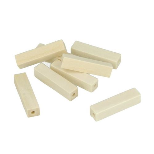 10 perles en bois rectangles 25 x 10 mm