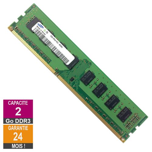 Barrette Mémoire Samsung Barrette Mémoire 2Go Ram Ddr3 Samsung M378B5673Fh0-Cf8 Pc3-8500U 1066Mhz 2Rx8