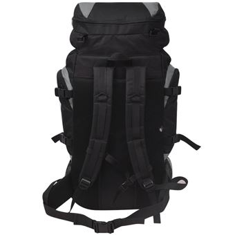 vidaXL Sac a dos de randonnee XXL 75L Noir et gris Sac a dos pour camping voyage Sac de voyage Achat prix fnac