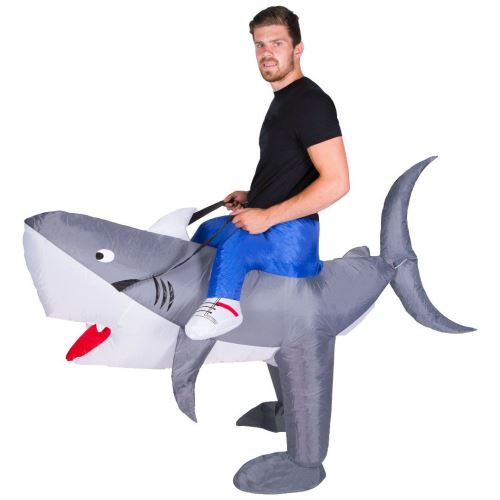 Bodysocks requin gonflable taille unique en costume d'adulte