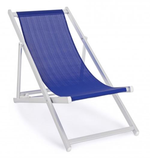 Chilienne en aluminium coloris bleu - Dim : L 57 x P 80 x H 106 cm -PEGANE-