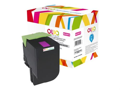 OWA - 75 g - magenta - compatible - remanufacturé - cartouche d'encre (alternative pour : Lexmark 80C2HM0, Lexmark 80C2HME) - pour Lexmark CX410de, CX410dte, CX410e, CX510de, CX510dhe, CX510dthe