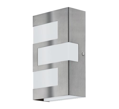 Applique extérieure rectangulaire ralora led h24 cm ip44 - inoxydable