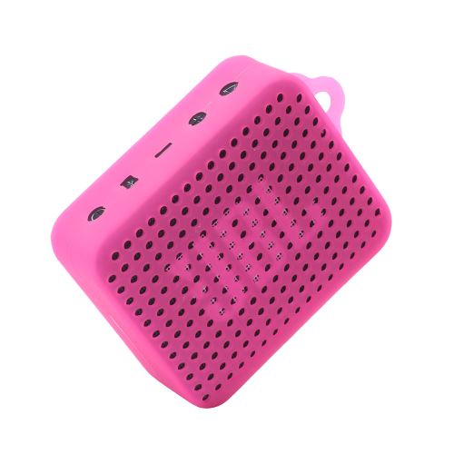 Coque en silicone antichoc avec mousqueton pour JBL Go2 - Rouge