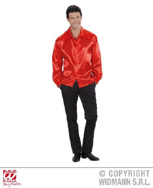 Chemise rouge homme satinée - (40/42)