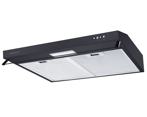 Rosi Rosières Rhc638/1Pn - Hotte - Standard - Largeur : 59.6 Cm - Profondeur : 49.6 Cm - Evacuation & Recyclage - Avec Moteur Interne - Black Pearl