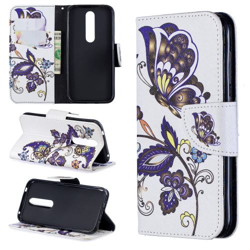 Etui en PU motif imprimé motif papillon pour votre Nokia 4.2