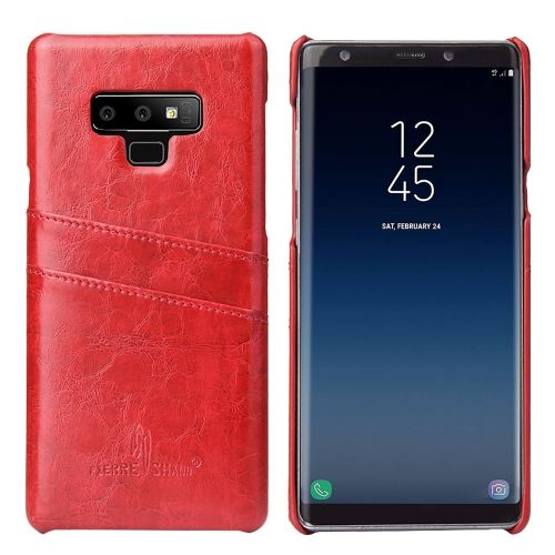 Galaxy Note9 Housse Etui Cuir Pu Texture Huilé Rouge Als90818