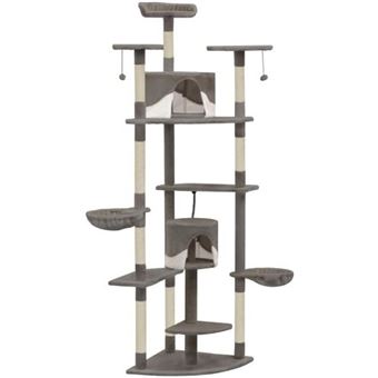 Vidaxl Arbre à Chat Avec Griffoirs En Sisal 203 Cm Gris Et Blanc