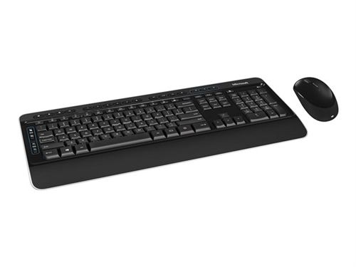 Microsoft Wireless Desktop 3050 RF clavier sans fil QWERTY Anglais Noir - claviers (RF sans fil, Maison, Sans fil, USB, Batterie/Pile)