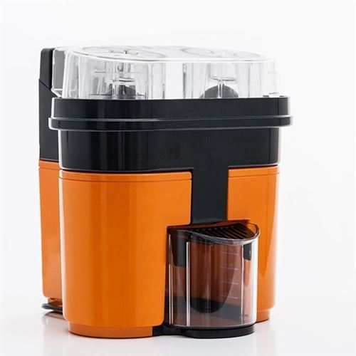 Appareil &agrave; double presse-agrumes &eacute;lectrique jus d'orange facile blanc gris jaune