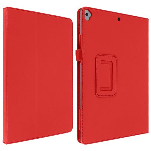 Avizar Étui pour iPad 2021 2020 et 2019 10.2 Intérieur Soft Touch Fonction Support Rouge