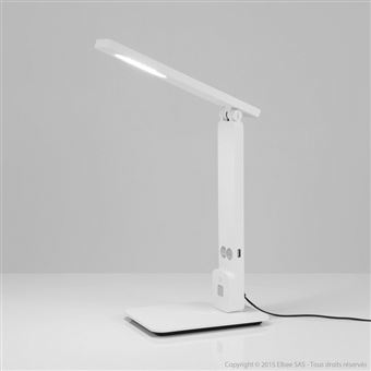 Lampe De Bureau Led Tactile Avec Port Usb En Plastique Hauteur 56cm Usagi Noir Blanc Noir Blanc Achat Prix Fnac