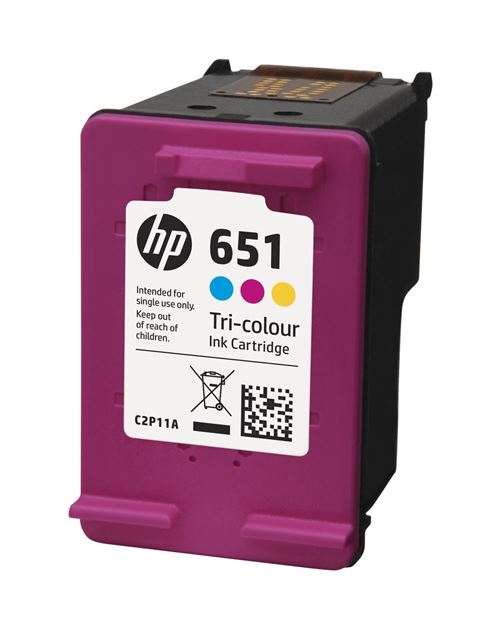 Hp ink cartridge no 651 tri-color hu noir