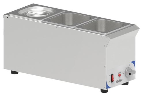 Bain Marie Professionnel Compact à Sauce 3 Bacs Gn 1/6 - Casselin -