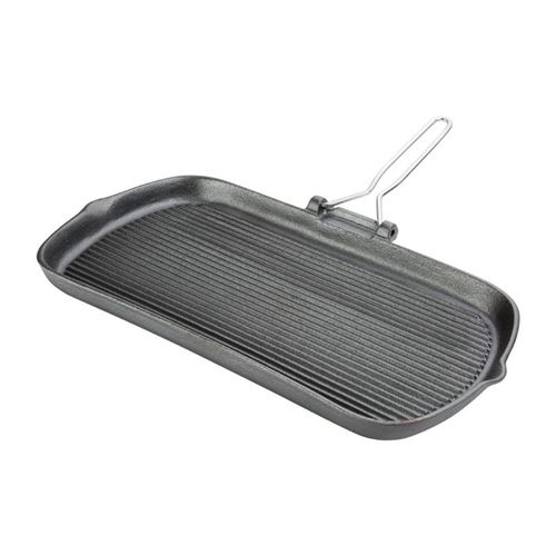 Vogue Poêle Grill En Fonte Rainurée - Image 3
