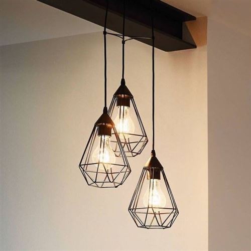 EGLO Hanglamp Tarbes zwart