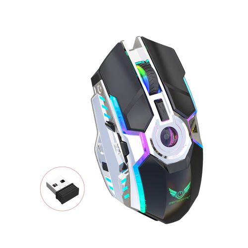 ZERODATE T30 2.4G sans fil rechargeable Souris lampe RVB pour les jeux machine portable
