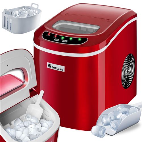 TecTake Machine à glaçons 9 par cycle - rouge