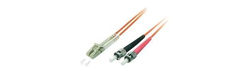 equip - Cordon de raccordement - mode unique ST (M) pour mode unique LC (M) - 2 m - fibre optique - duplex - 9 / 125 micromètres - OS2 - sans halogène - jaune