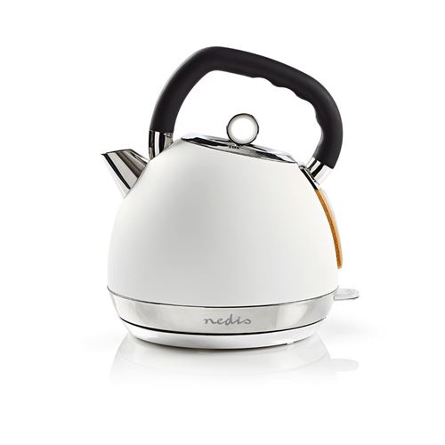 Bouilloire électrique 1,8 l doux au toucher blanc nedis