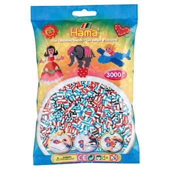 Sachet de 3000 perles hama midi : perles bicolores hama - 1