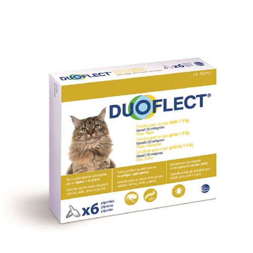 Comparer les prix de DUOFLECT 6 Pipettes antiparasites pour chat moins de 5 kg