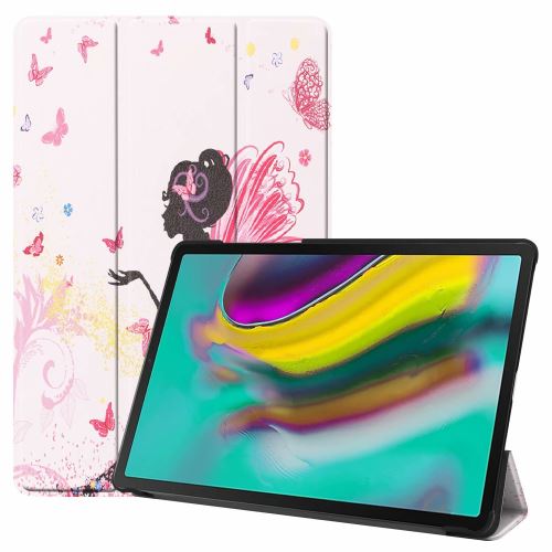 WISETONY® Etui en PU tri-pliure Motif Rose avec support pour votre Samsung Galaxy Tab S5E 10.5 (2019) T720/T725