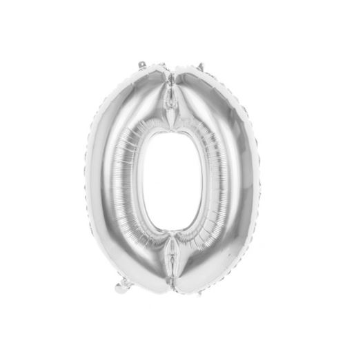 ballon argent alu chiffre 0