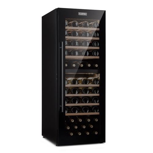Klarstein Barossa 77 Duo Cave à vin multi-températures 2 zones pour 77 bouteilles / 191L - noir