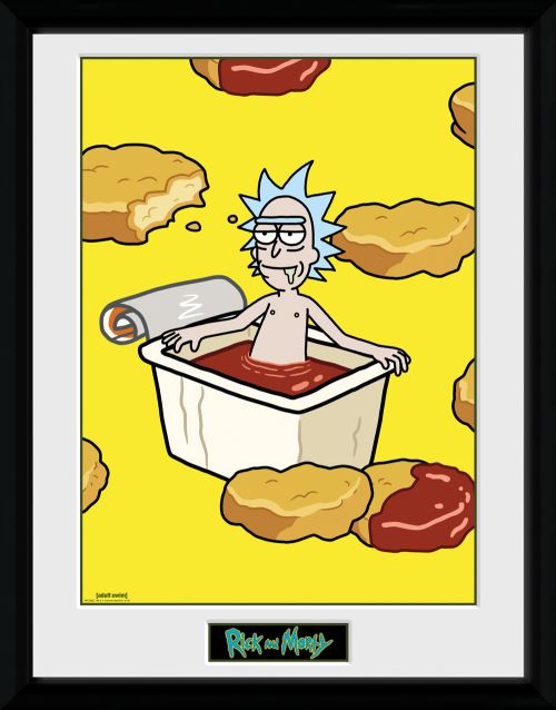 Photographie encadrée Rick et Morty McNugget Sauce 30x40cm