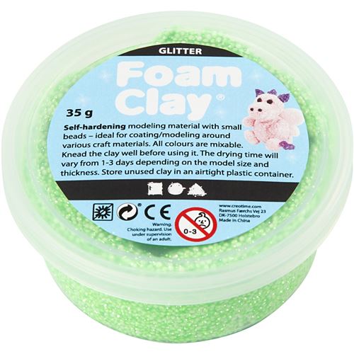 Foam Clay Foam Clay vert pailleté 35 grammes