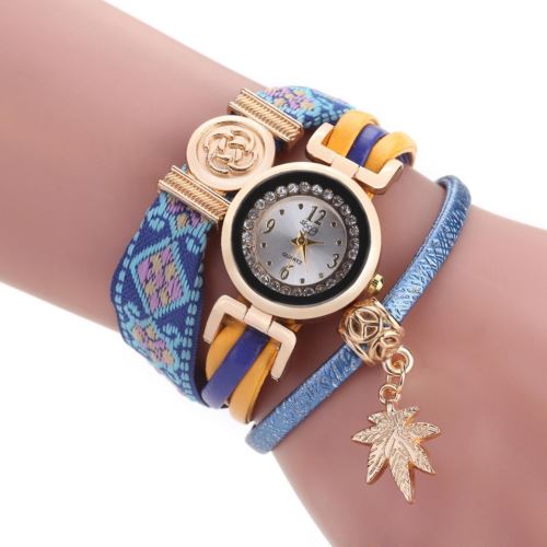 Montre Femme Bracelet Quartz Rhinestone #30 Bleu