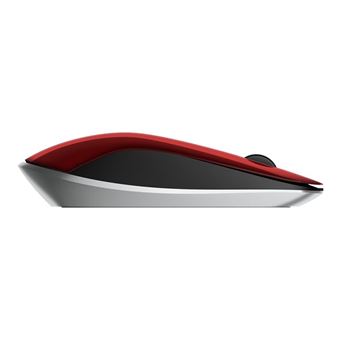 HP Z4000 - Souris - droitiers et gauchers - optique - 3 boutons - sans fil - 2.4 GHz - récepteur sans fil USB - rouge - pour Compaq; Pavilion 500, 550, 590, 595; Pavilion Laptop 14, 15, 17; Portable 14, 15