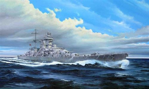 German Cruiser Prinz Eugen 1945 - 1:350e - Trumpeter