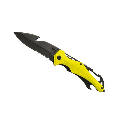 Couteau Emergency Jaune Fluo