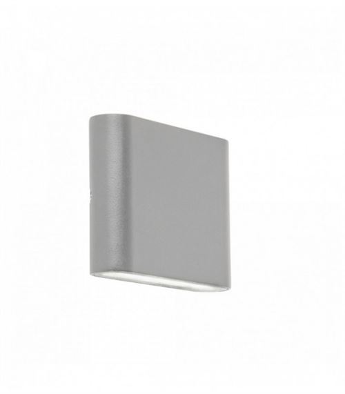 Applique d'extérieur à led haut / bas - gris - diffuseur transparent