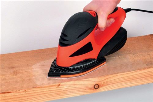 Wolfcraft 1791000 6 Patins Auto-agrippants Largeur 107 X Longueur 142 Mm, Perforés, Corindon Grains 60, Inclus 18 Pointes