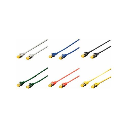 DIGITUS - Cordon de raccordement - RJ-45 (M) pour RJ-45 (M) - 25 cm - SFTP - CAT 6a - sans halogène, moulé, sans crochet - vert (pack de 10)
